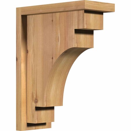 Ekena Millwork Mediterranean Smooth Corbel w/Backplate, Western Red Cedar, 5 1/2"W x 12"D x 16"H COR06X12X16MED01SWR